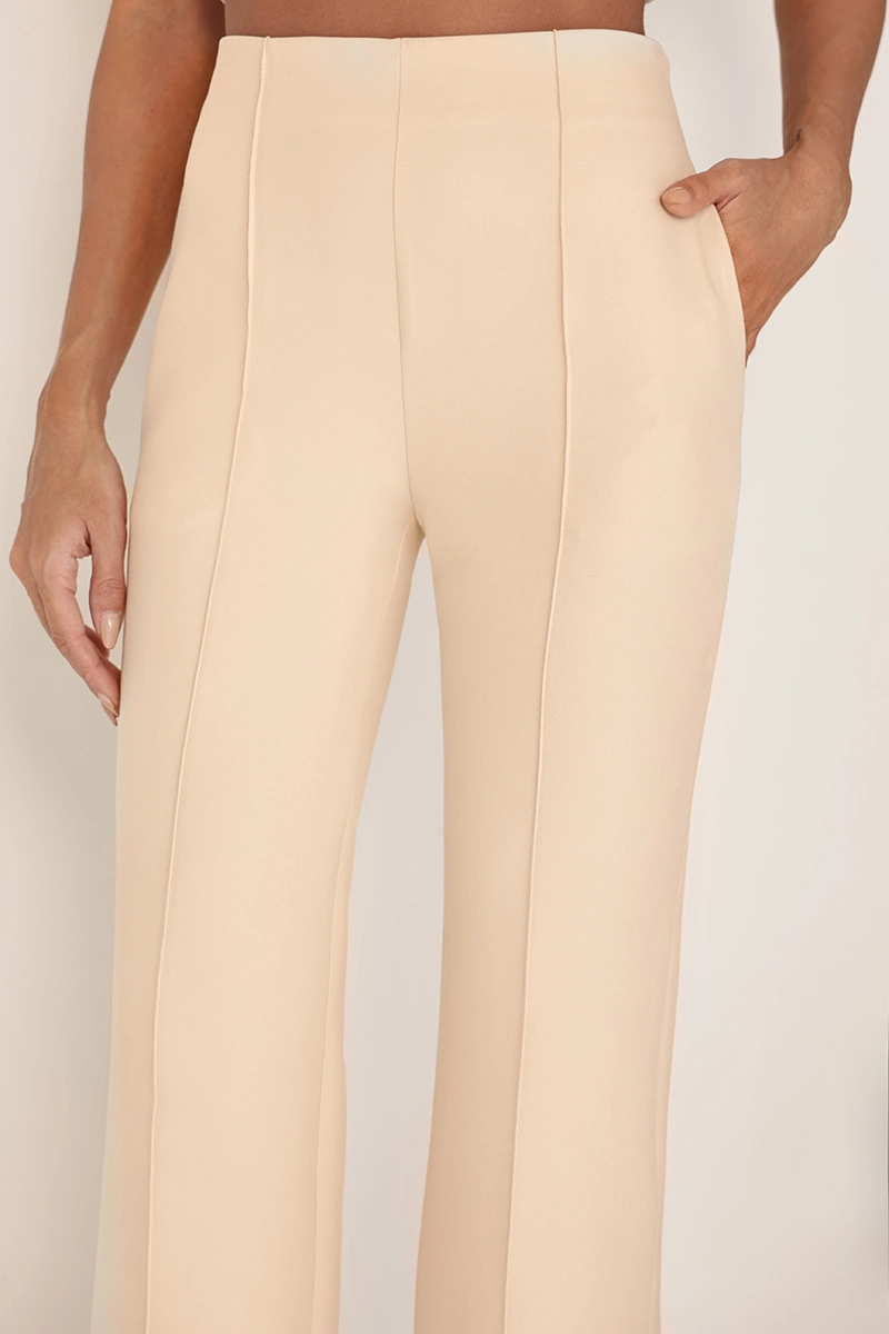 Dot Clothing - Conjunto Dot Clothing Calça e Blusa Ombro a Ombro Areia - 2916AMAR