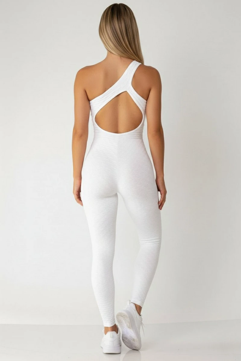 Canoan - Tropical White Scrunch Jumpsuit - 26003
