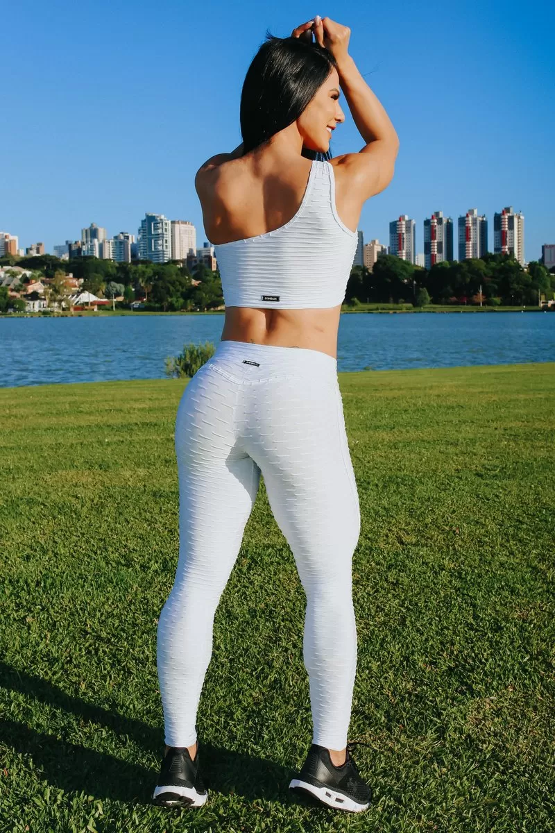 Canoan - Pants Legging Scrunch Booty Bubble Bias White - 11047 Canoan - Pants Legging Scrunch Booty Bubble Bias White - 11047