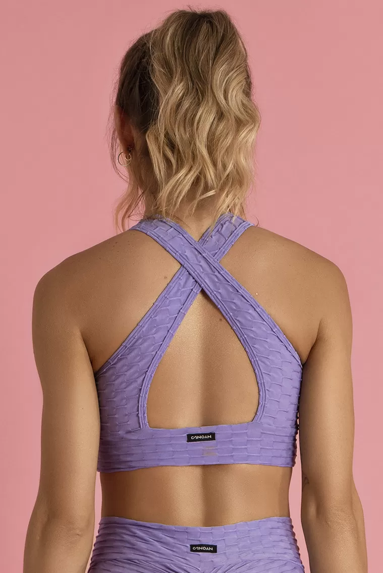 Canoan - Lilac Crossed Tropical Top - 79003 Canoan - Lilac Crossed Tropical Top - 79003