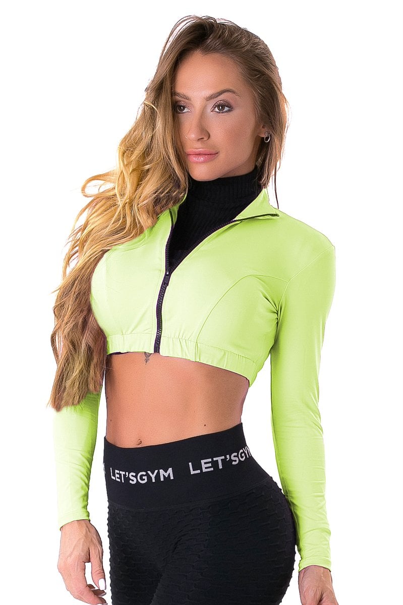 Lets Gym - Cropped Style Trend Neon Yellow - 1152BVDN
