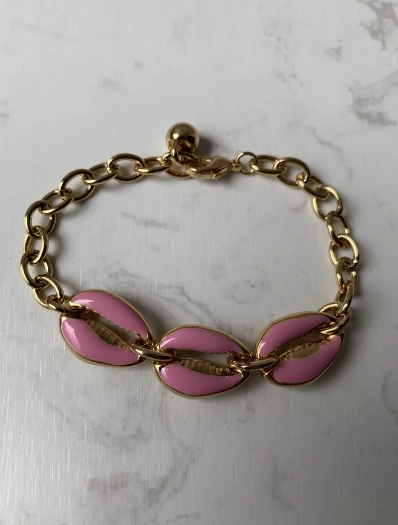 Mikabe - Pulseira Búzios Rosa - Mk077