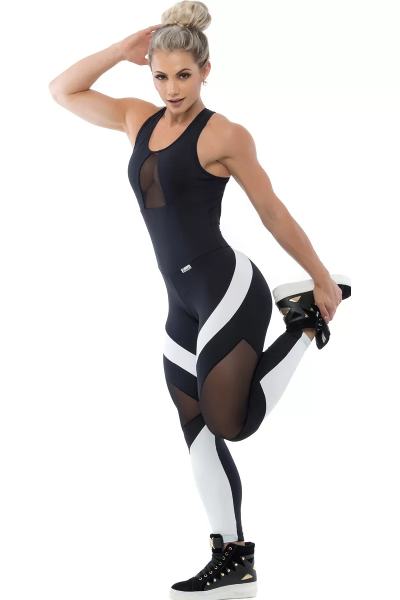 Elastic Power Trincks - Body Fit Black Trincks Jumpsuit - 104146 Elastic Power Trincks - Body Fit Black Trincks Jumpsuit - 104146