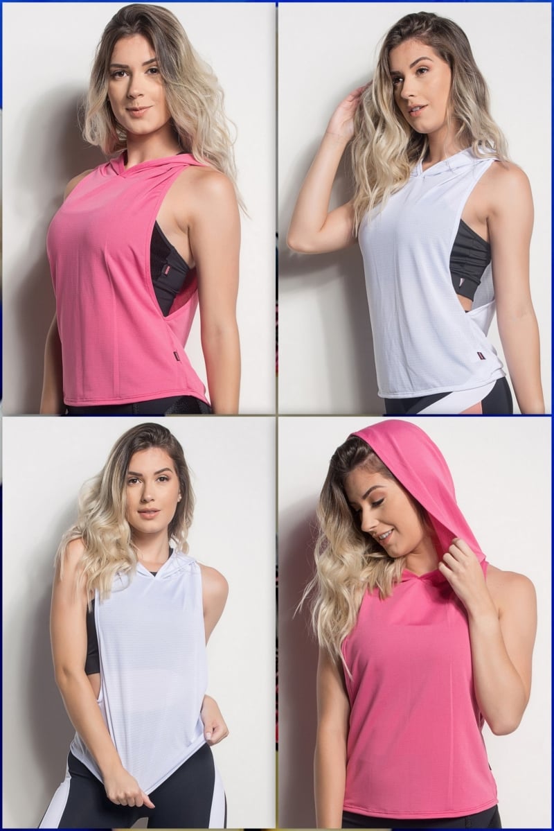AS8 - Kit 10 Tank Shirts Hooded Dry Fit Textured - RGDRY2