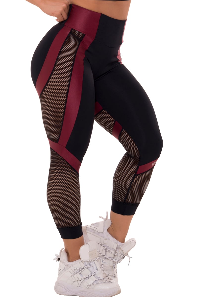 Trincks - Legging legging FitDoll Black Marsala - 412124 Trincks - Legging legging FitDoll Black Marsala - 412124