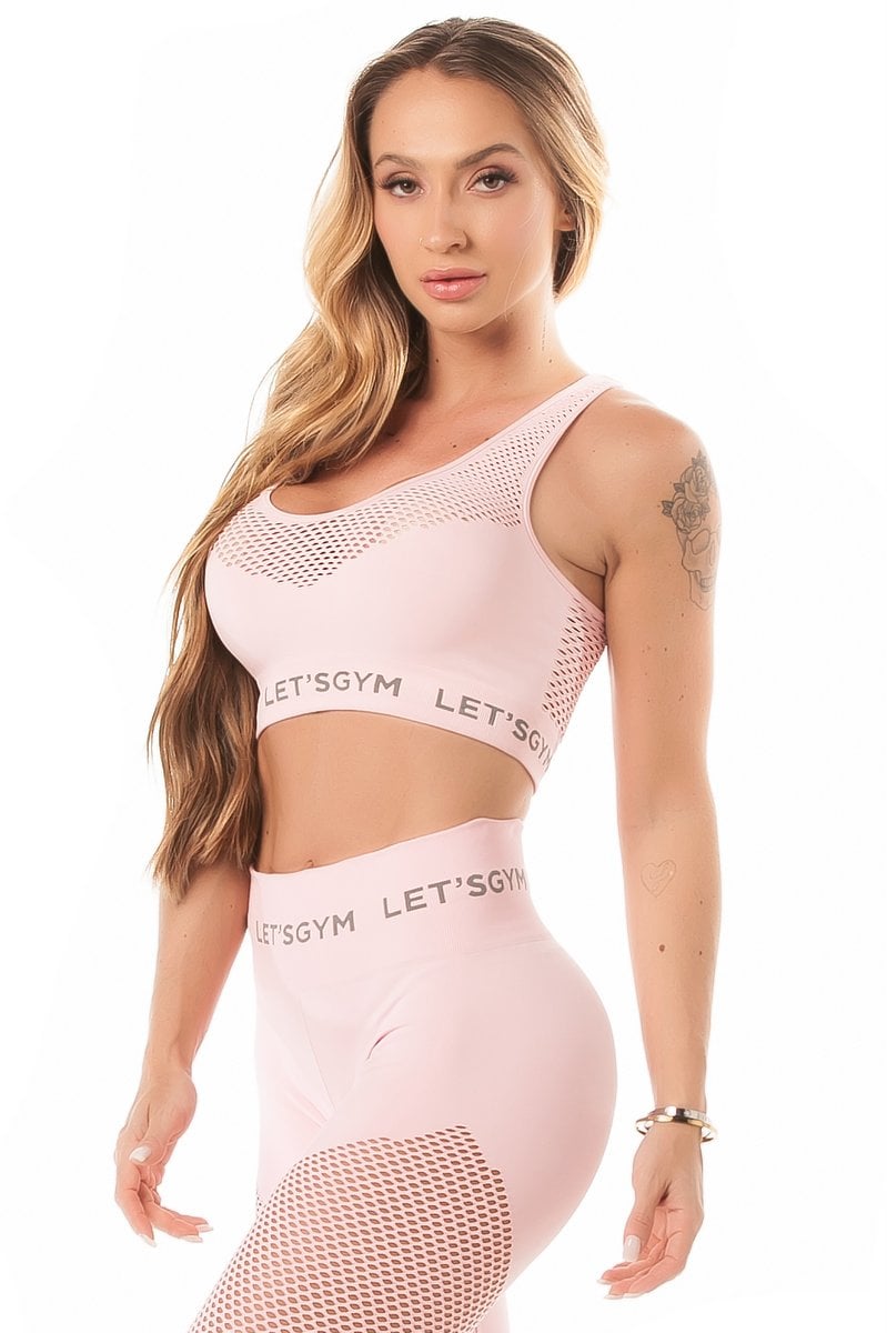 Lets Gym - Top Seamless Stylish Light Pink - T1007BRO Lets Gym - Top Seamless Stylish Light Pink - T1007BRO