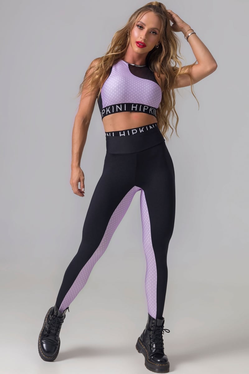 Hipkini - Top Fight Fitness Lilac print with tulle - 3338745 Hipkini - Top Fight Fitness Lilac print with tulle - 3338745
