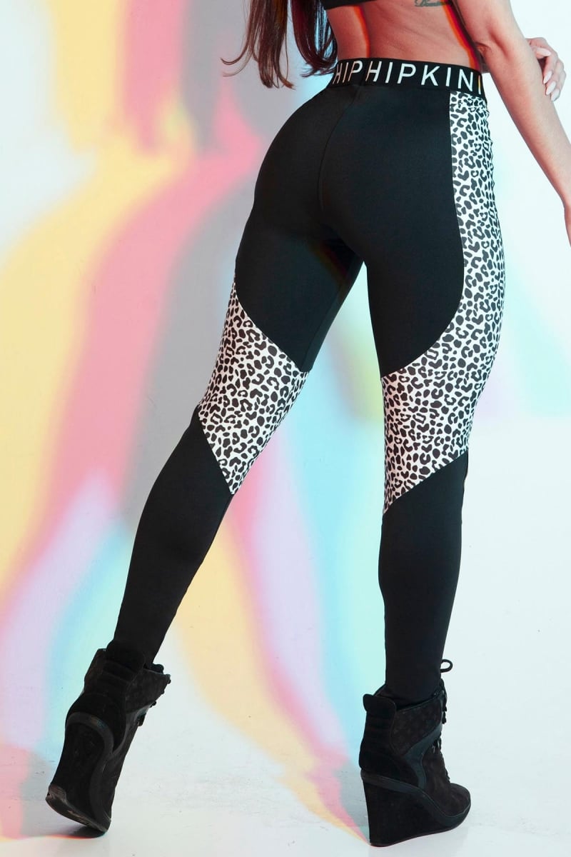 Hipkini - Black Spotlight Fitness Legging with Jaguar Print - 3338775
