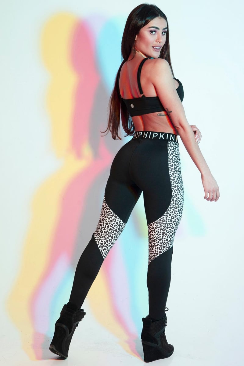 Hipkini - Black Spotlight Fitness Legging with Jaguar Print - 3338775