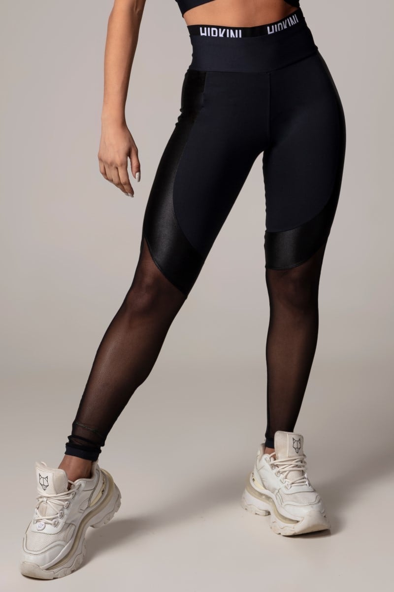 Hipkini - Black Spotlight Fitness Legging with Elastic and tulle - 3338788