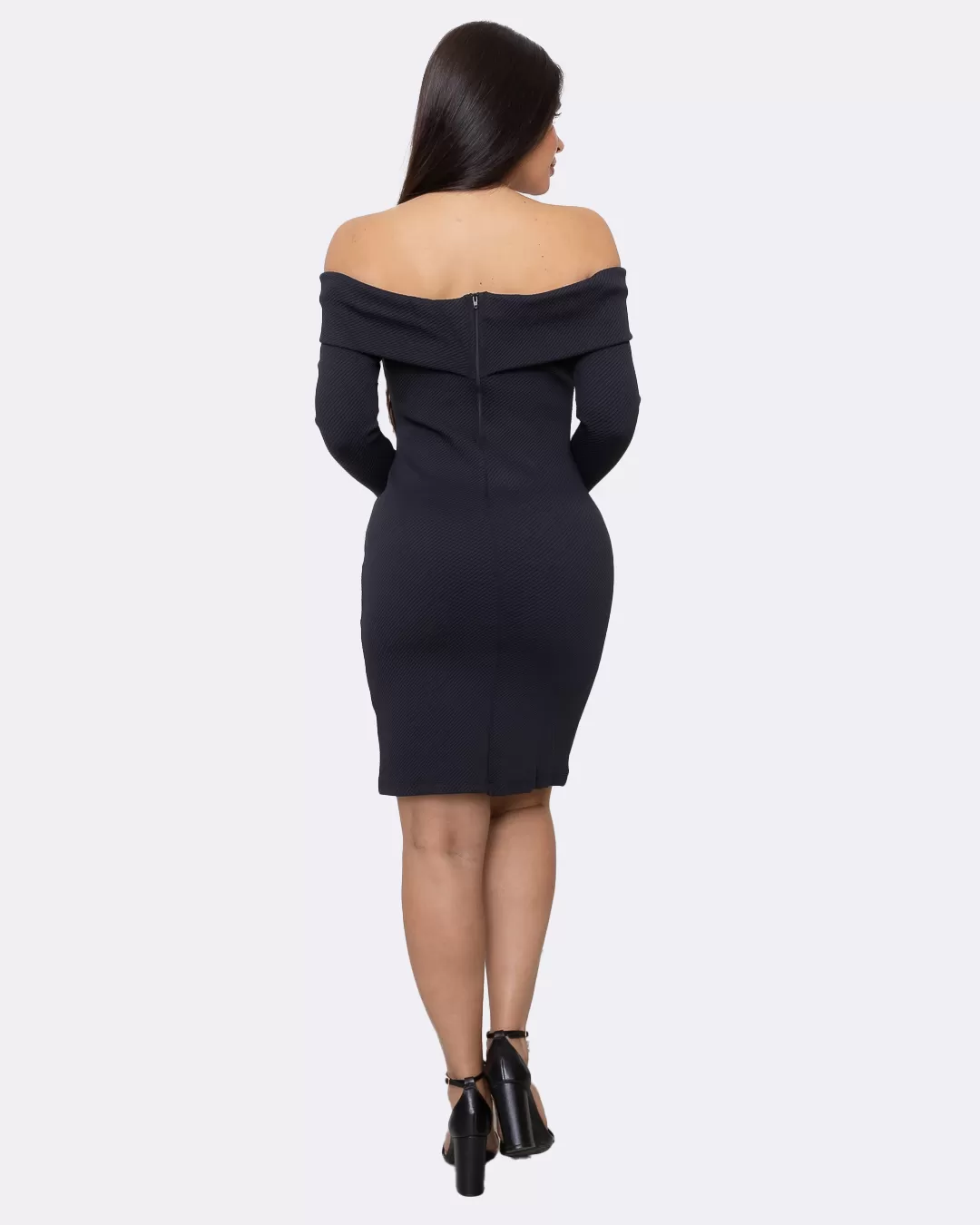 Limone - Dress LimoneTubinho shoulder to shoulder long sleeve Black - 10012096 Limone - Dress LimoneTubinho shoulder to shoulder long sleeve Black - 10012096