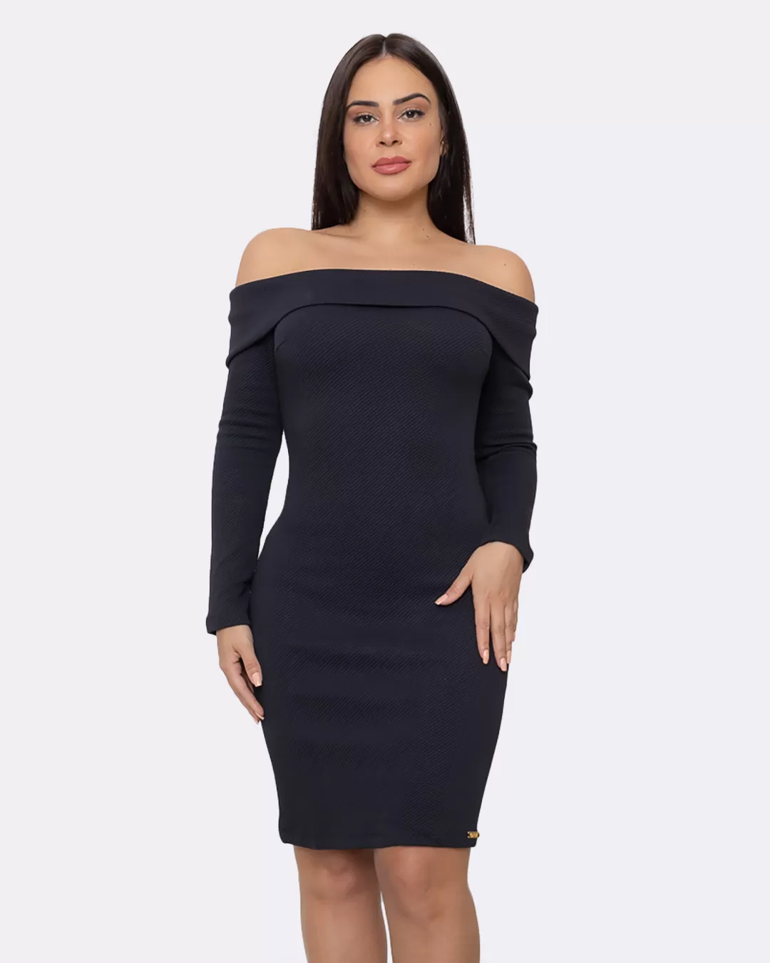 Limone - Dress LimoneTubinho shoulder to shoulder long sleeve Black - 10012096 Limone - Dress LimoneTubinho shoulder to shoulder long sleeve Black - 10012096