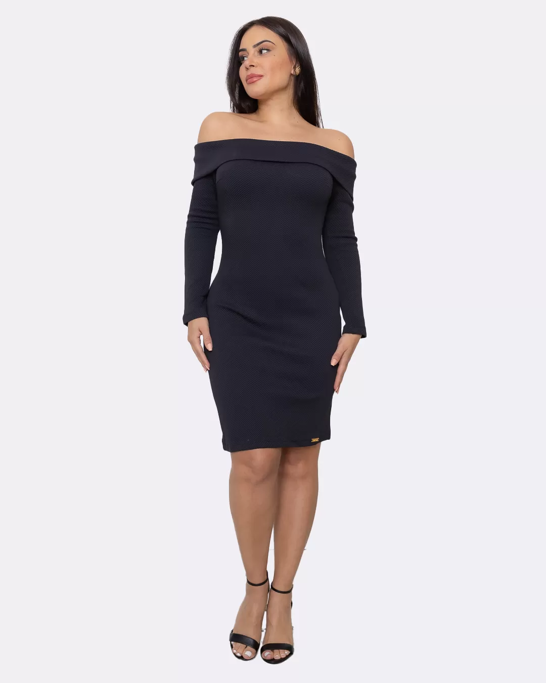 Limone - Dress LimoneTubinho shoulder to shoulder long sleeve Black - 10012096 Limone - Dress LimoneTubinho shoulder to shoulder long sleeve Black - 10012096