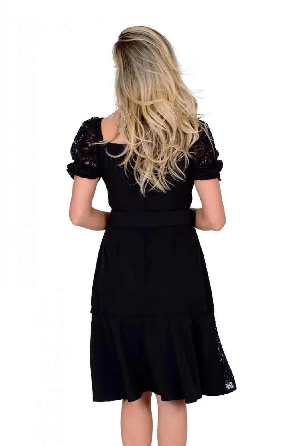 Miss Misses - Misses dress dress black peplum lace - 1000905