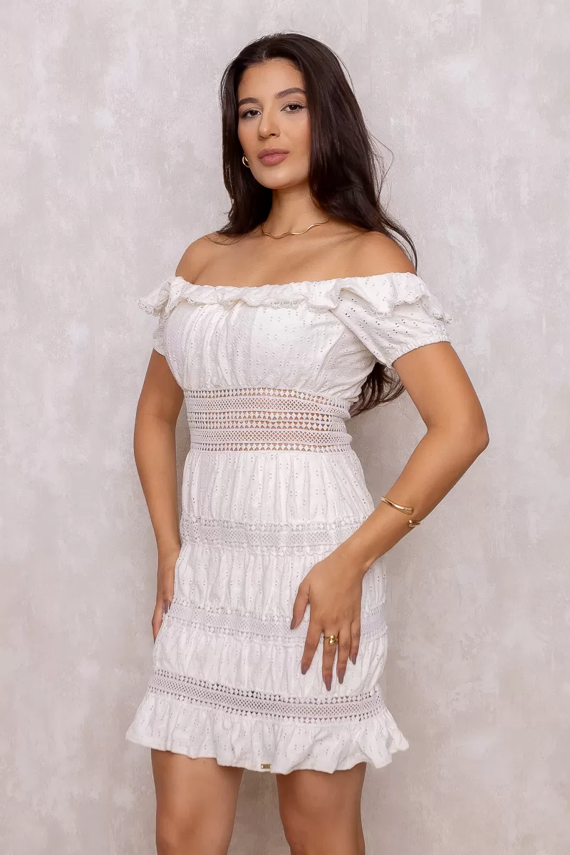 Limone - Fitted Limone Dress with Off-white Siren detail - 1000878