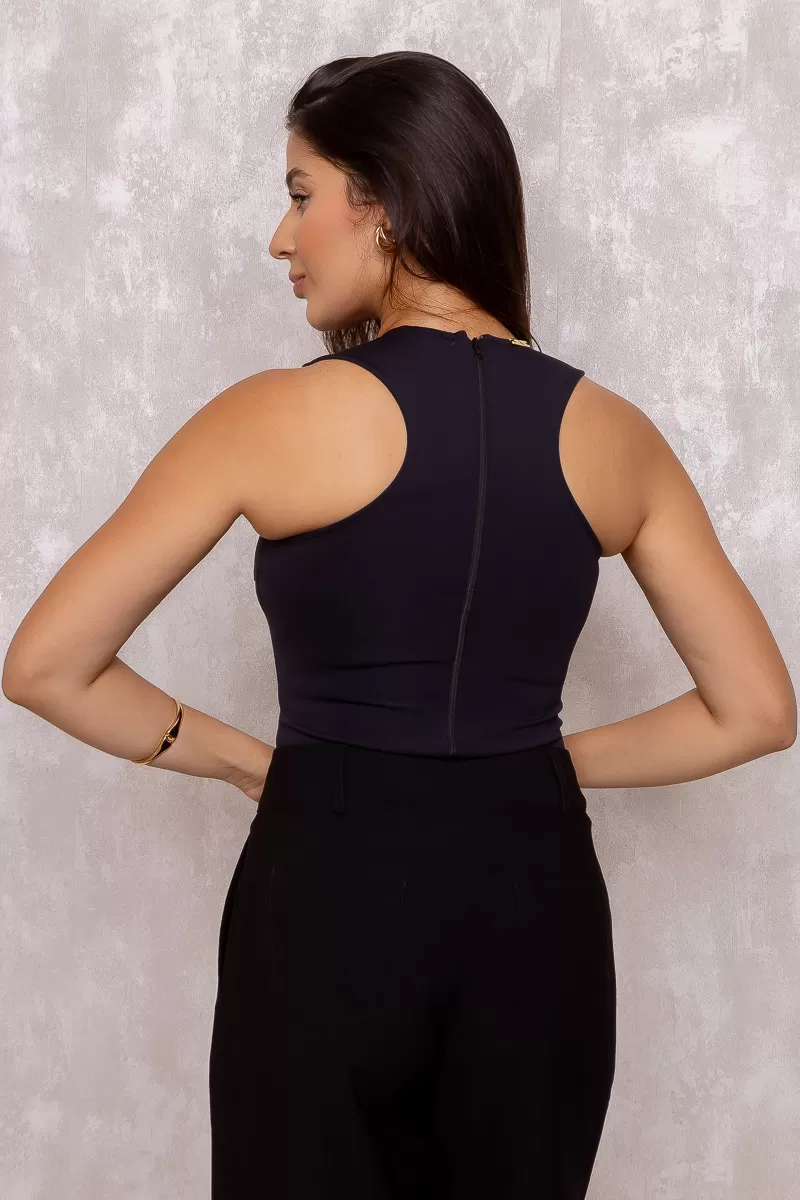 Limone - Body Limone with black tulle detail - 10012174 Limone - Body Limone with black tulle detail - 10012174