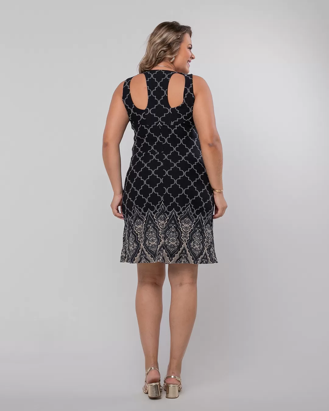 Lemoncola - Dress Lemoncola with Black Print Padding DDL17192 - 10012592 Lemoncola - Dress Lemoncola with Black Print Padding DDL17192 - 10012592