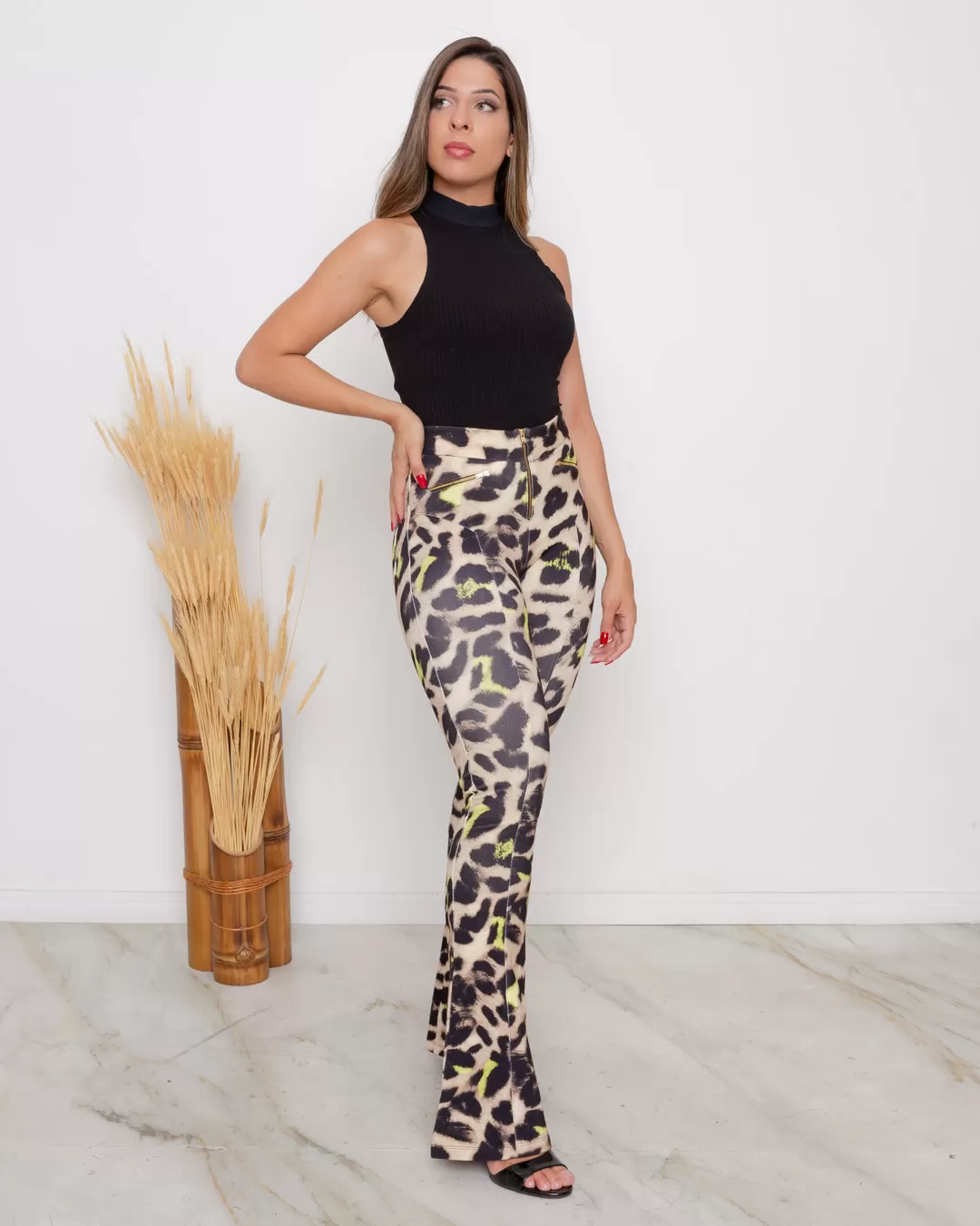 Limone - Pants Limone with Printed Jaguar Zipper - 10013188 Limone - Pants Limone with Printed Jaguar Zipper - 10013188