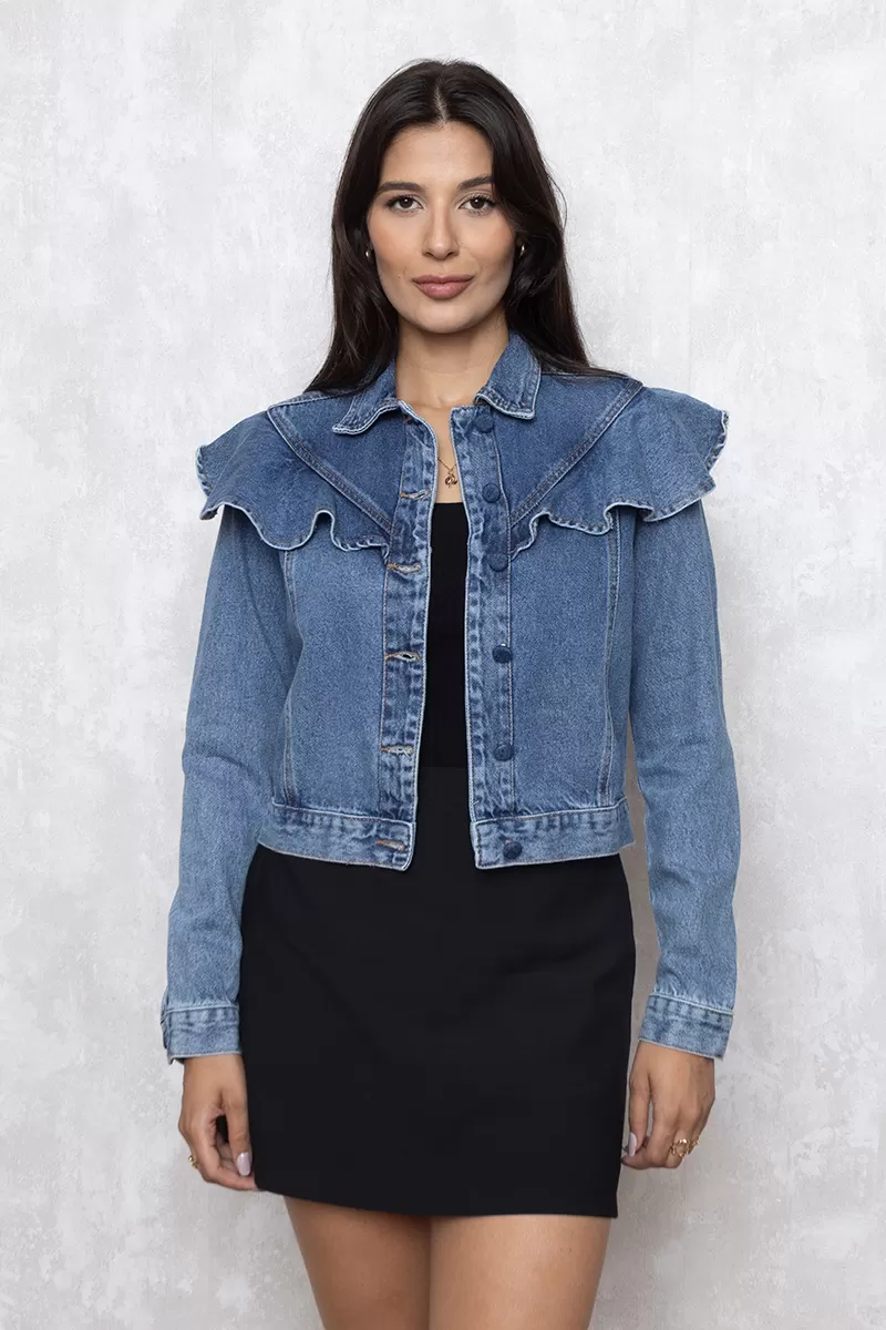 Alcance Jeans - Jacket Reach Jeans frill Blue Capped Buttons - 10013373 Alcance Jeans - Jacket Reach Jeans frill Blue Capped Buttons - 10013373