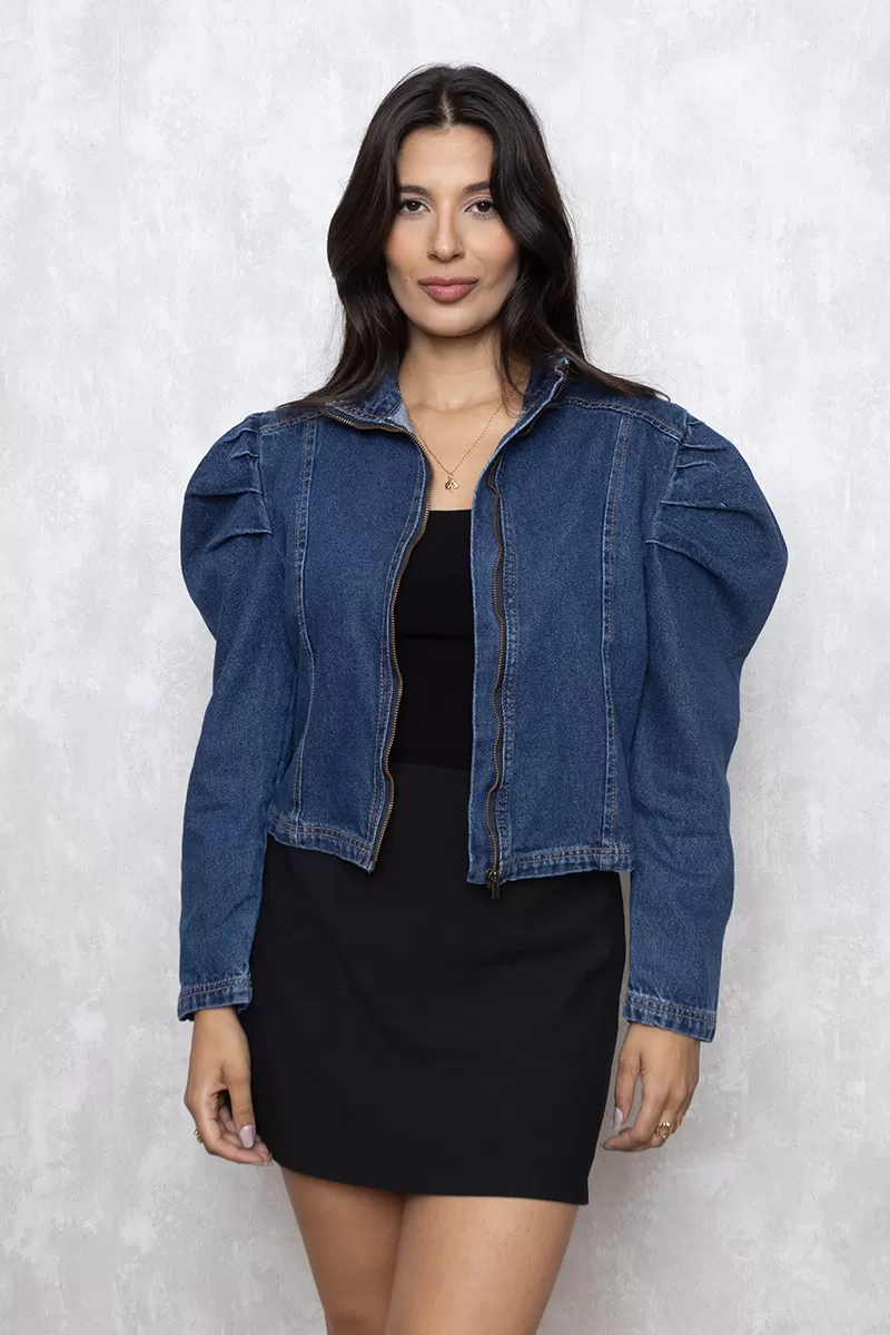 Alcance Jeans - Jacket Reach Jeans Puffed Sleeve Blue - 10013385
