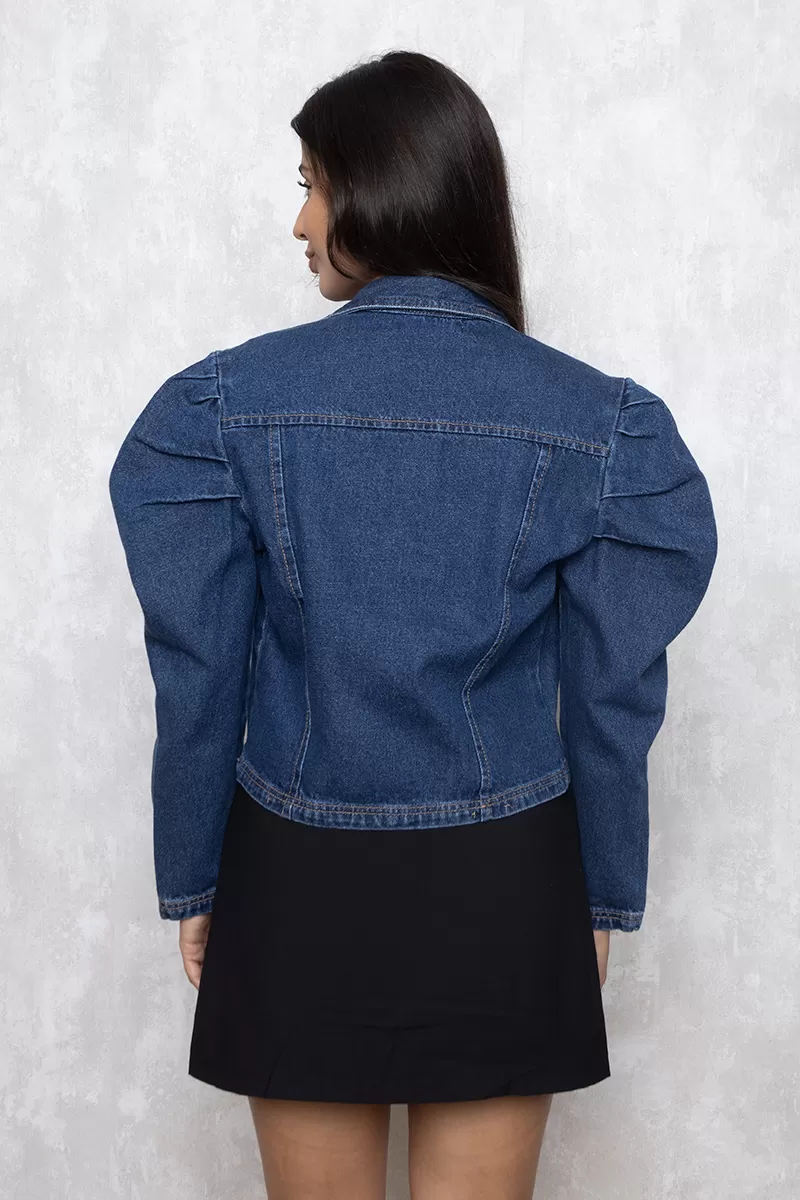 Alcance Jeans - Jacket Reach Jeans Puffed Sleeve Blue - 10013385