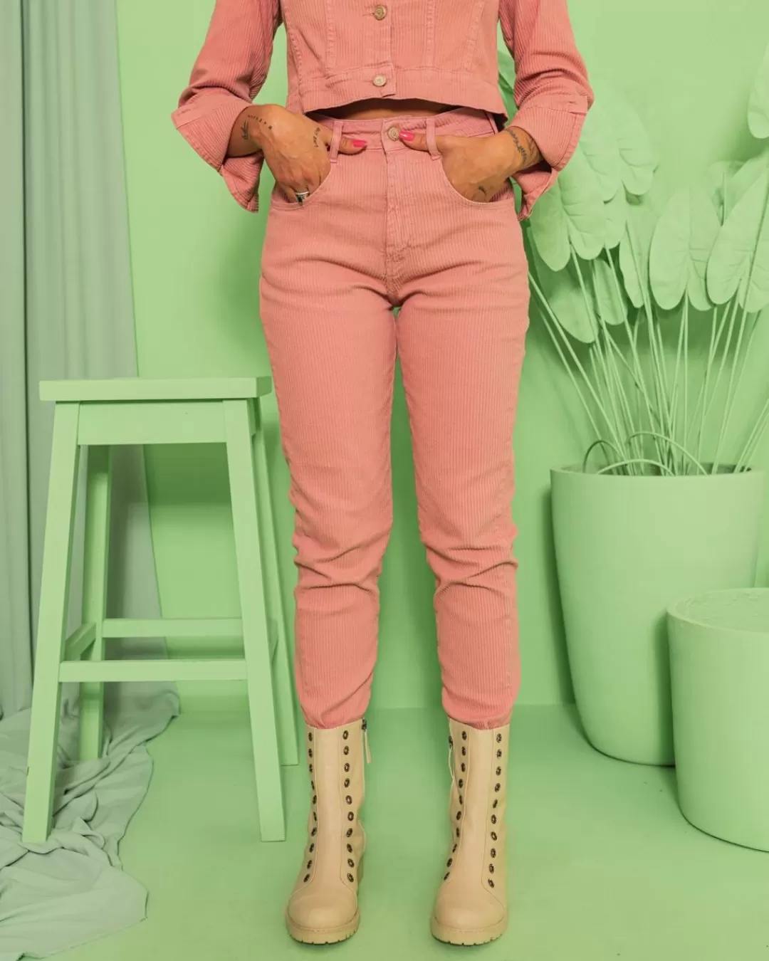 Alcance Jeans - Pants reach jeans mom pink vest - 1002877 Alcance Jeans - Pants reach jeans mom pink vest - 1002877