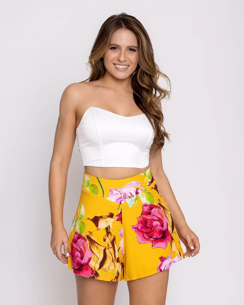 Limone - Yellow Floral Lemon Shorts - 10003033 Limone - Yellow Floral Lemon Shorts - 10003033