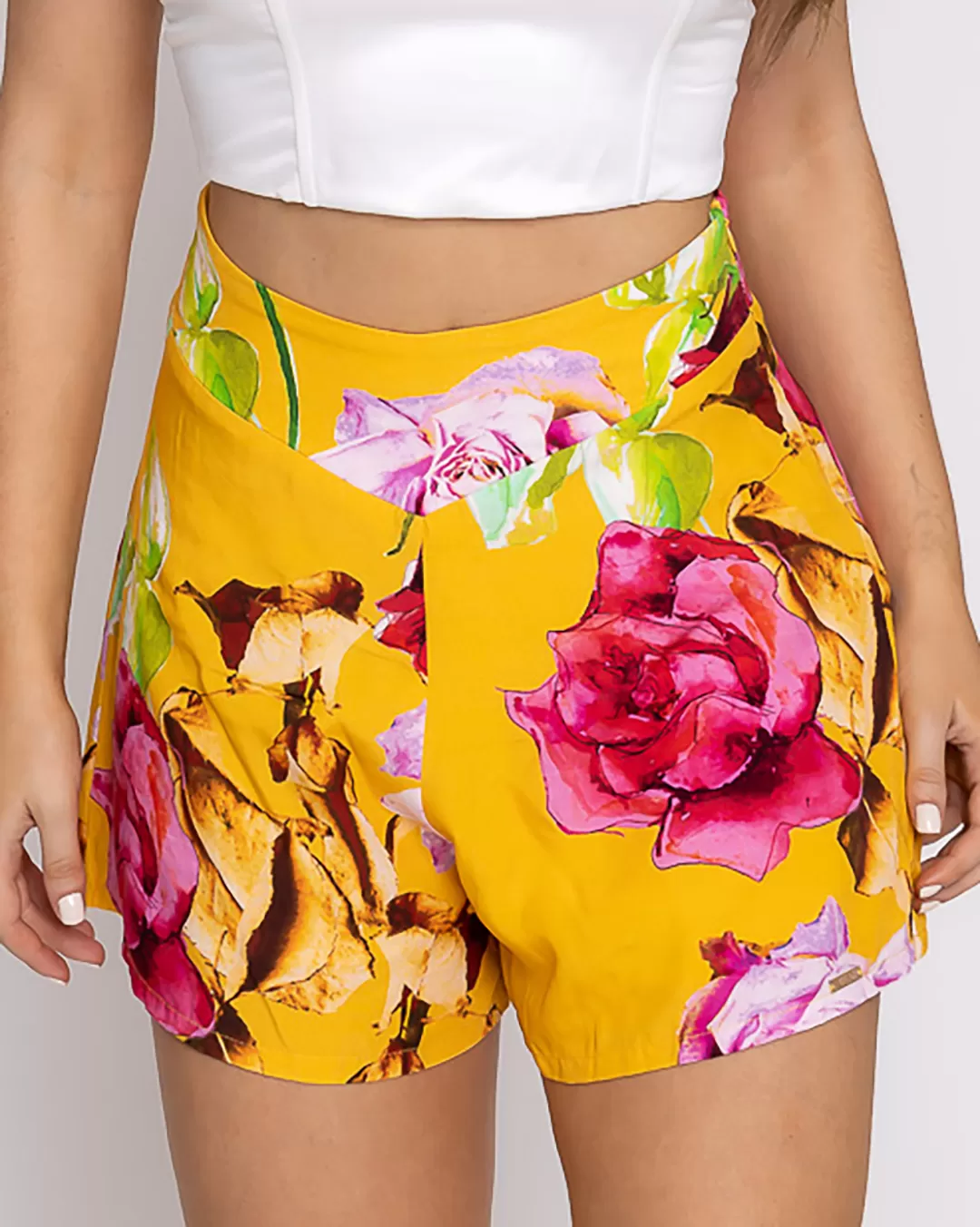 Limone - Yellow Floral Lemon Shorts - 10003033 Limone - Yellow Floral Lemon Shorts - 10003033