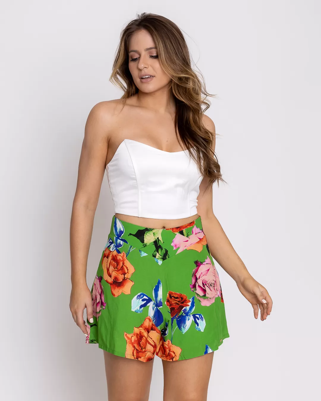 Limone - Green Floral Lemon Shorts - 10003030 Limone - Green Floral Lemon Shorts - 10003030