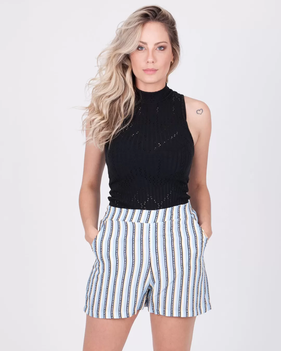 Limone - Blue Stripes Limone Shorts 05-081 - 10002988 Limone - Blue Stripes Limone Shorts 05-081 - 10002988