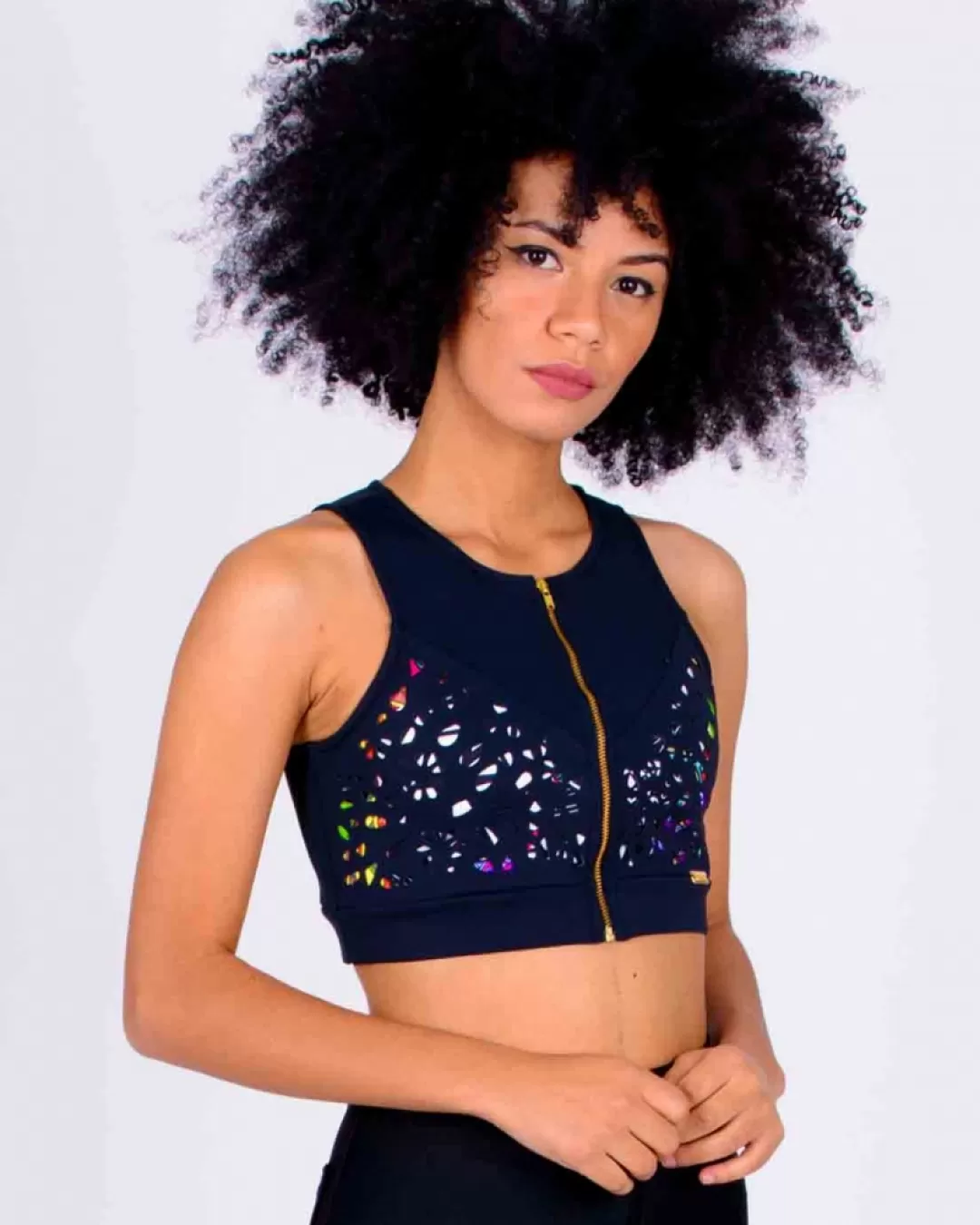 Limone - Cropped Limone tiras decote Preto 02-274 - 10009626