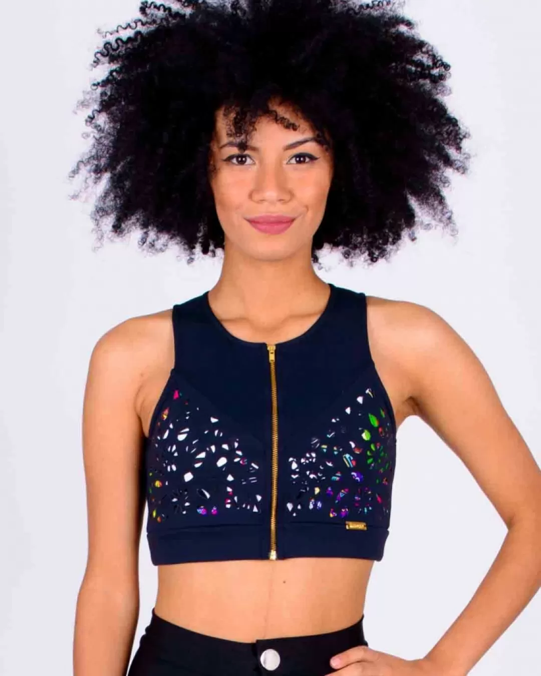 Limone - Cropped Limone tiras decote Preto 02-274 - 10009626