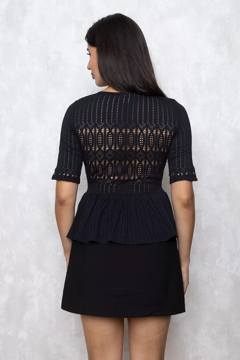Miss Misses - Shirt Miss Misses laced Black 10615 - 10009832