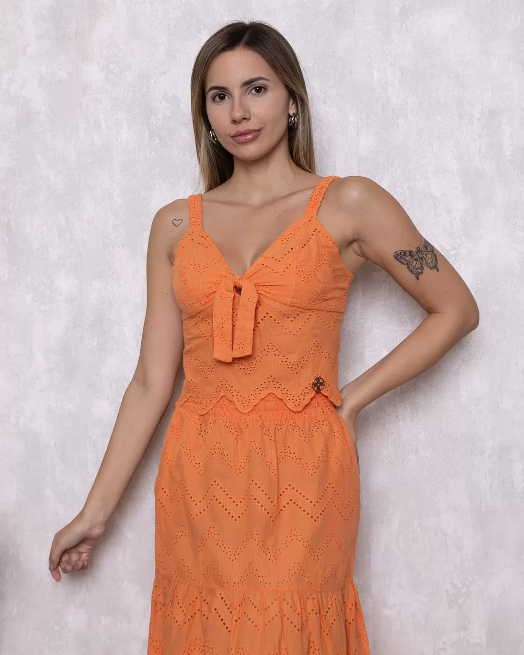 Miss Misses - Cropped Miss Misses with Orange Bow 50308 - 10010245