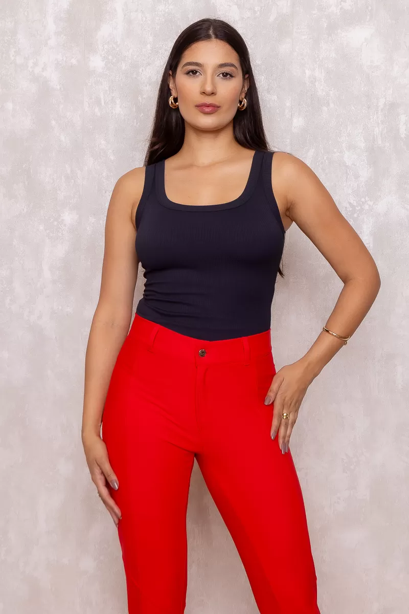 Miss Misses - Pants Miss Misses flare with Red cutout - 10010654 Miss Misses - Pants Miss Misses flare with Red cutout - 10010654