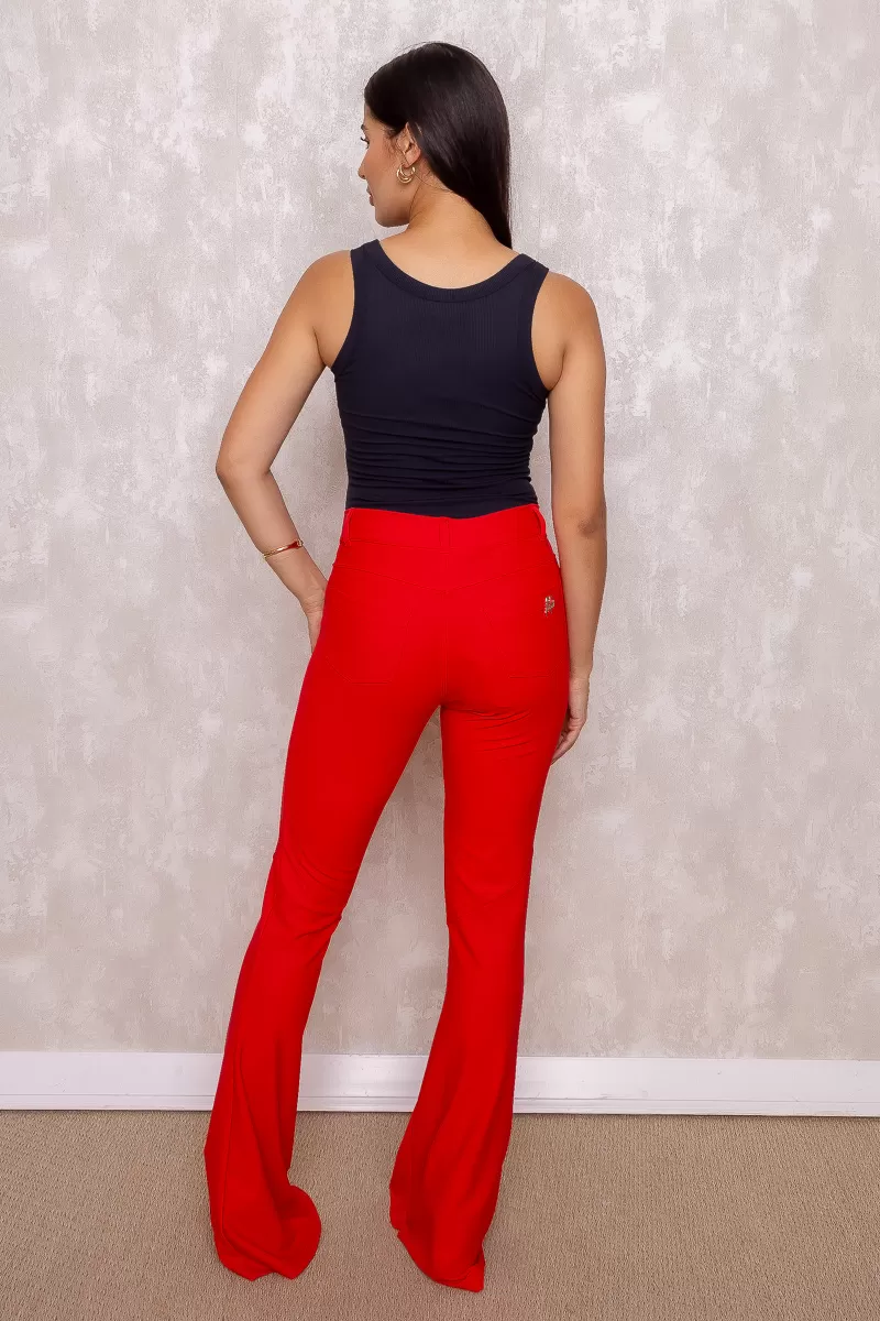 Miss Misses - Pants Miss Misses flare with Red cutout - 10010654 Miss Misses - Pants Miss Misses flare with Red cutout - 10010654