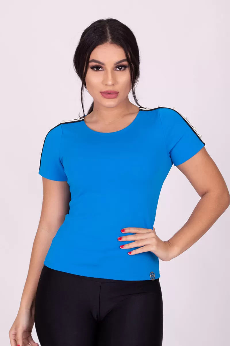 Miss Misses - Blusa Miss Misses com detalhe Azul Escuro - 10010588