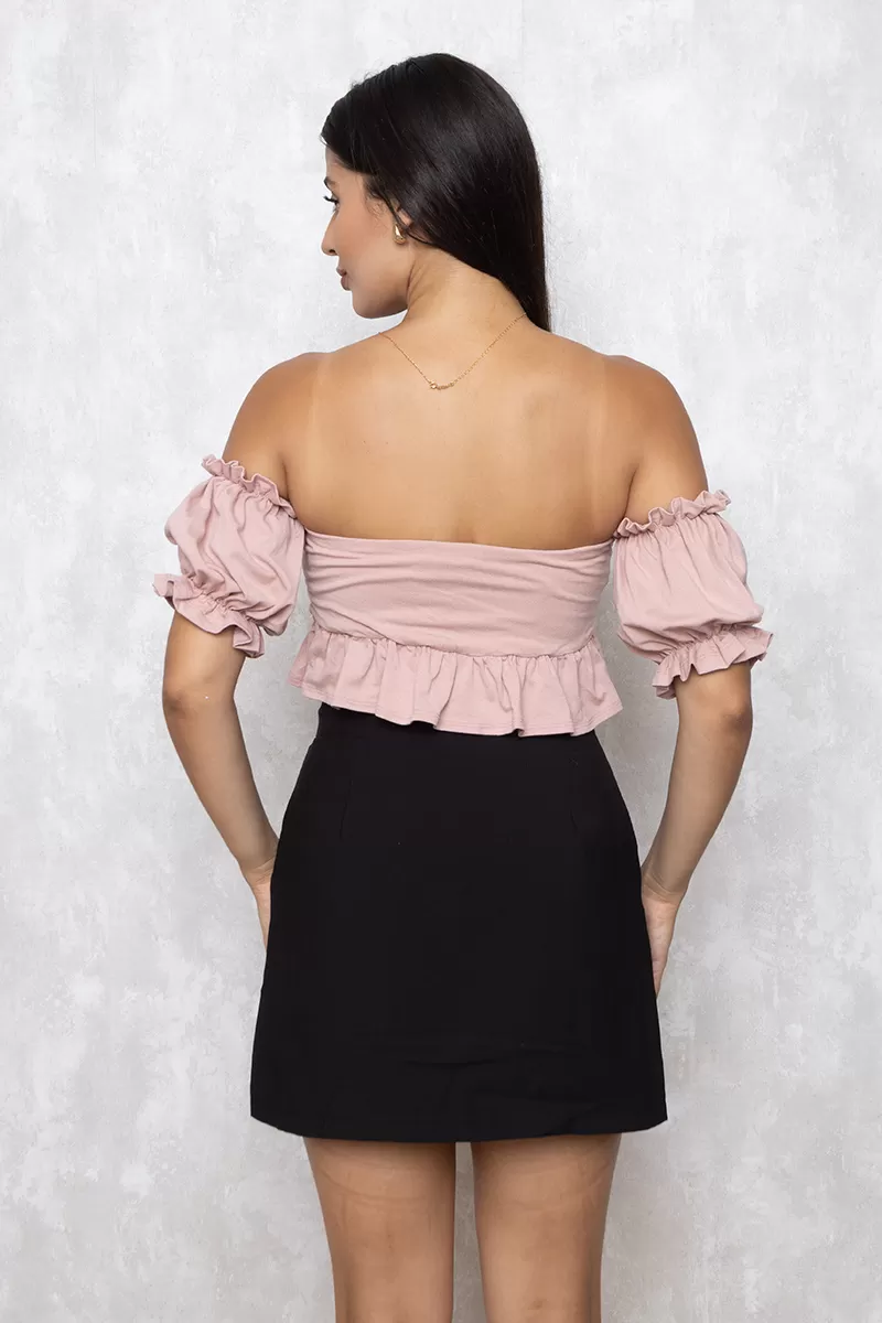 Limone - Cropped Limone Short Sleeve Pink 02-782 - 10011000 Limone - Cropped Limone Short Sleeve Pink 02-782 - 10011000