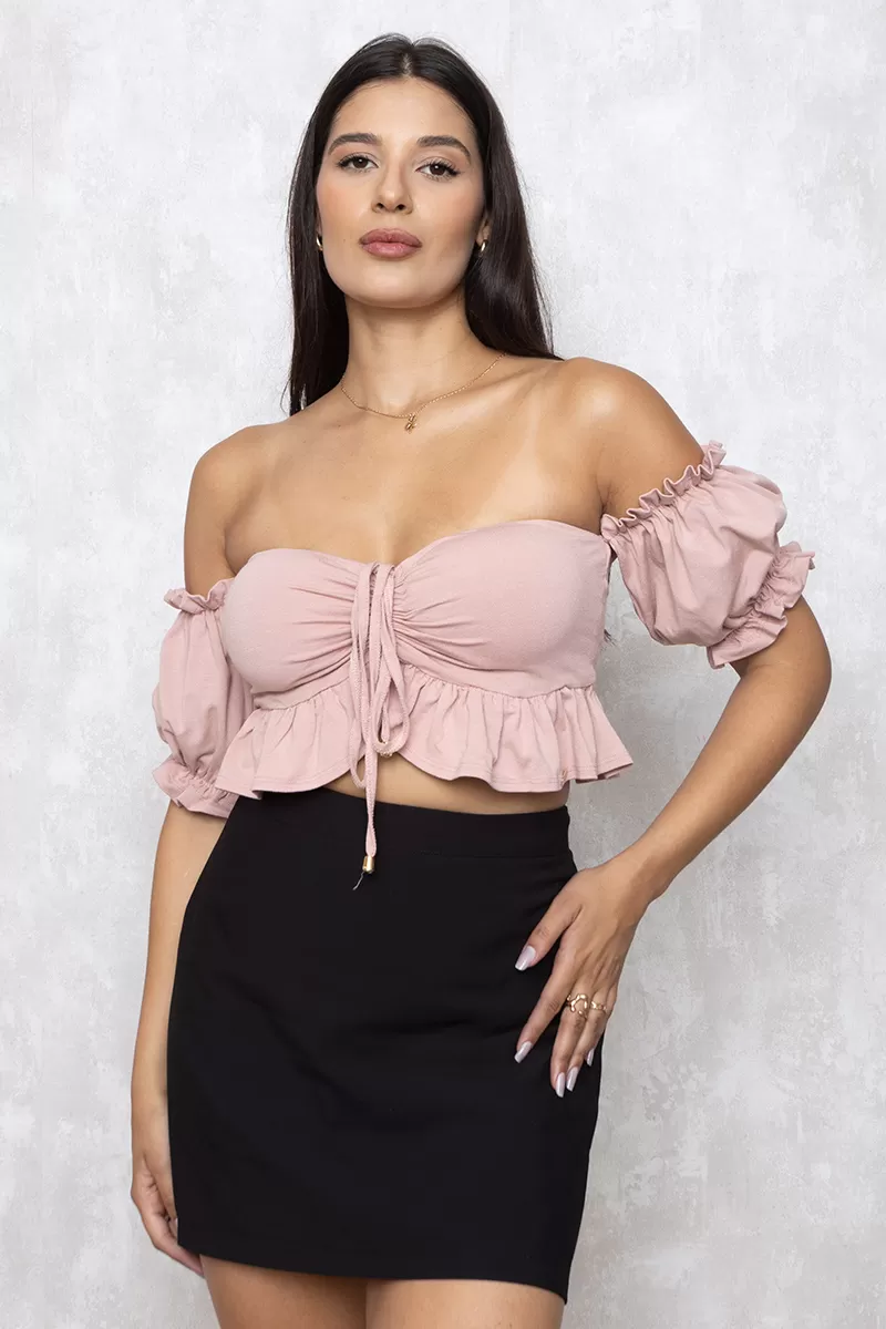 Limone - Cropped Limone Short Sleeve Pink 02-782 - 10011000 Limone - Cropped Limone Short Sleeve Pink 02-782 - 10011000