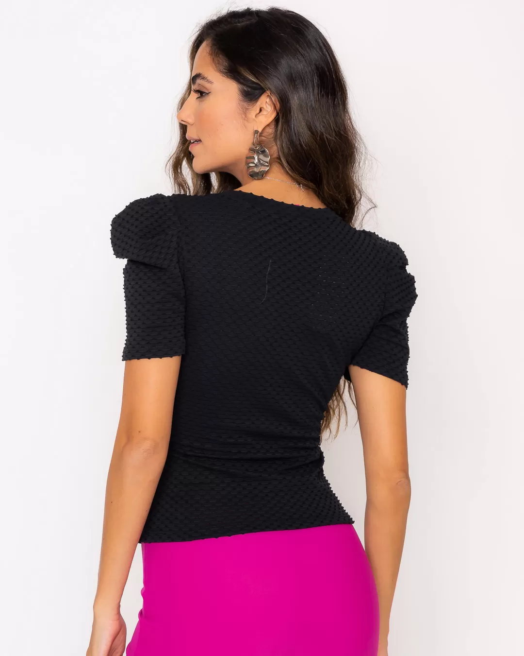 Miss Misses - Shirt Miss Misses Knit Dropped Sleeve Princess BLACK - 10011269 Miss Misses - Shirt Miss Misses Knit Dropped Sleeve Princess BLACK - 10011269