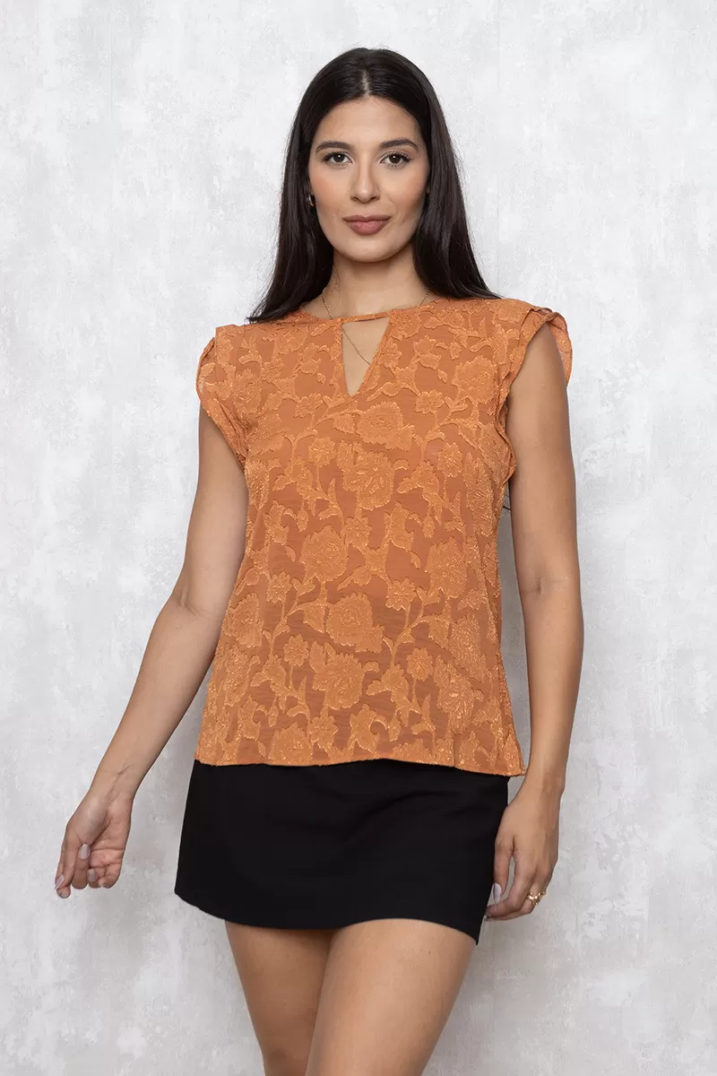 Unique Chic - ORANGE Unique Chic Shoulder-to-Shoulder Shirt - 10011715 Unique Chic - ORANGE Unique Chic Shoulder-to-Shoulder Shirt - 10011715