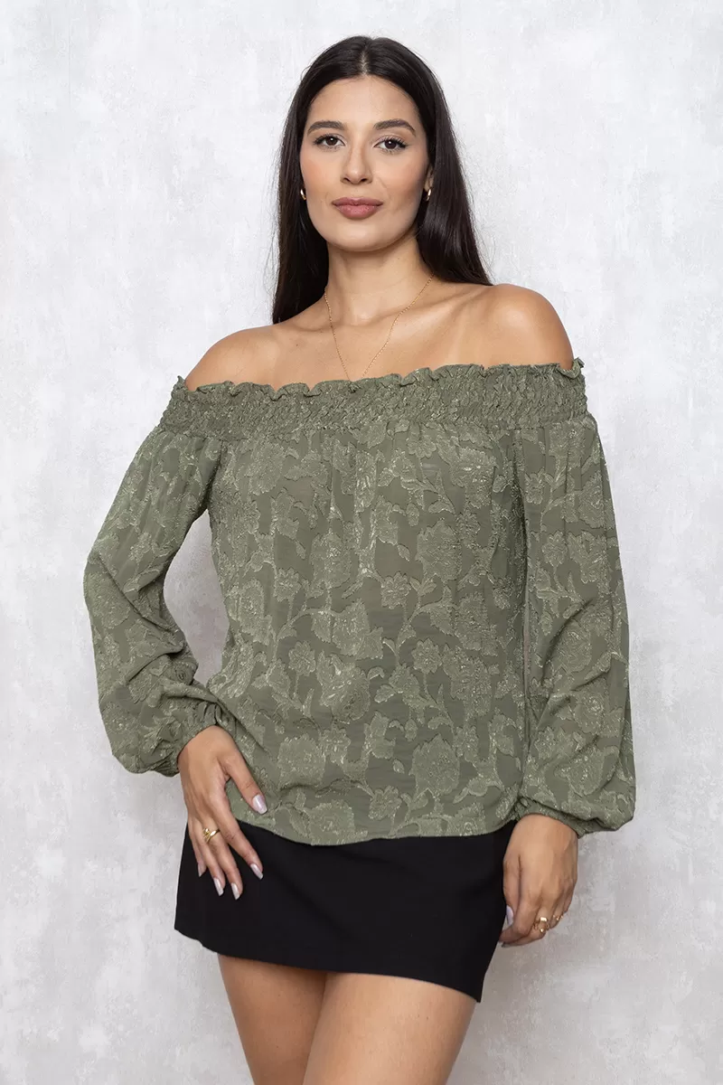 Unique Chic - Shirt Unique Chic Shoulder to Shoulder Crepe Green - 10011712 Unique Chic - Shirt Unique Chic Shoulder to Shoulder Crepe Green - 10011712