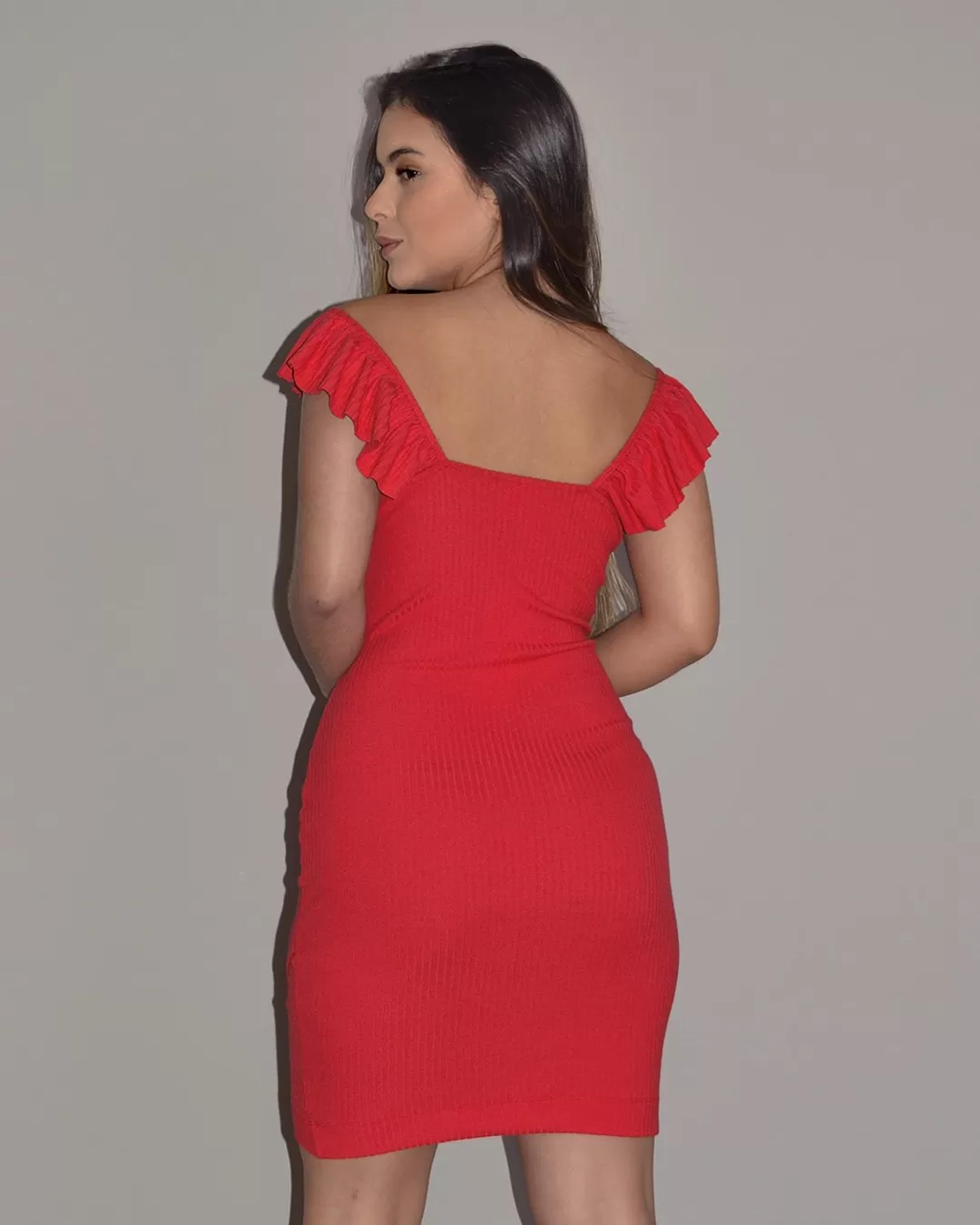 Miss Misses - Misses Dress with Red Ruffle - 10012055 Miss Misses - Misses Dress with Red Ruffle - 10012055