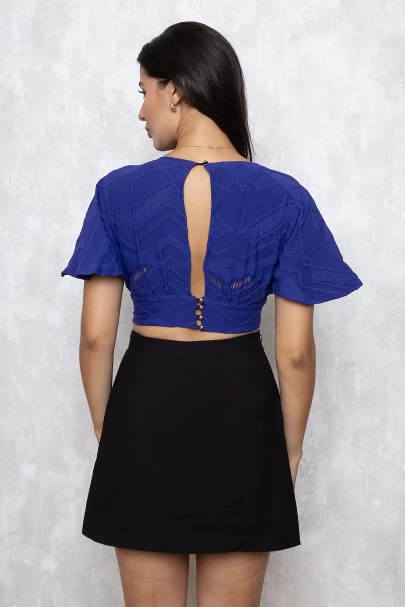 Miss Misses - Cropped Miss Misses Smooth Sleeve Blue Bell - 10010452 Miss Misses - Cropped Miss Misses Smooth Sleeve Blue Bell - 10010452
