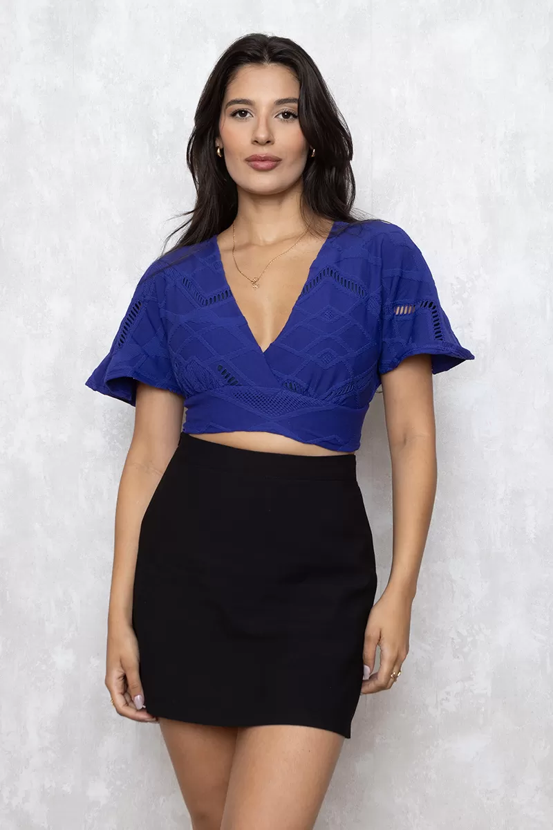 Miss Misses - Cropped Miss Misses Smooth Sleeve Blue Bell - 10010452 Miss Misses - Cropped Miss Misses Smooth Sleeve Blue Bell - 10010452