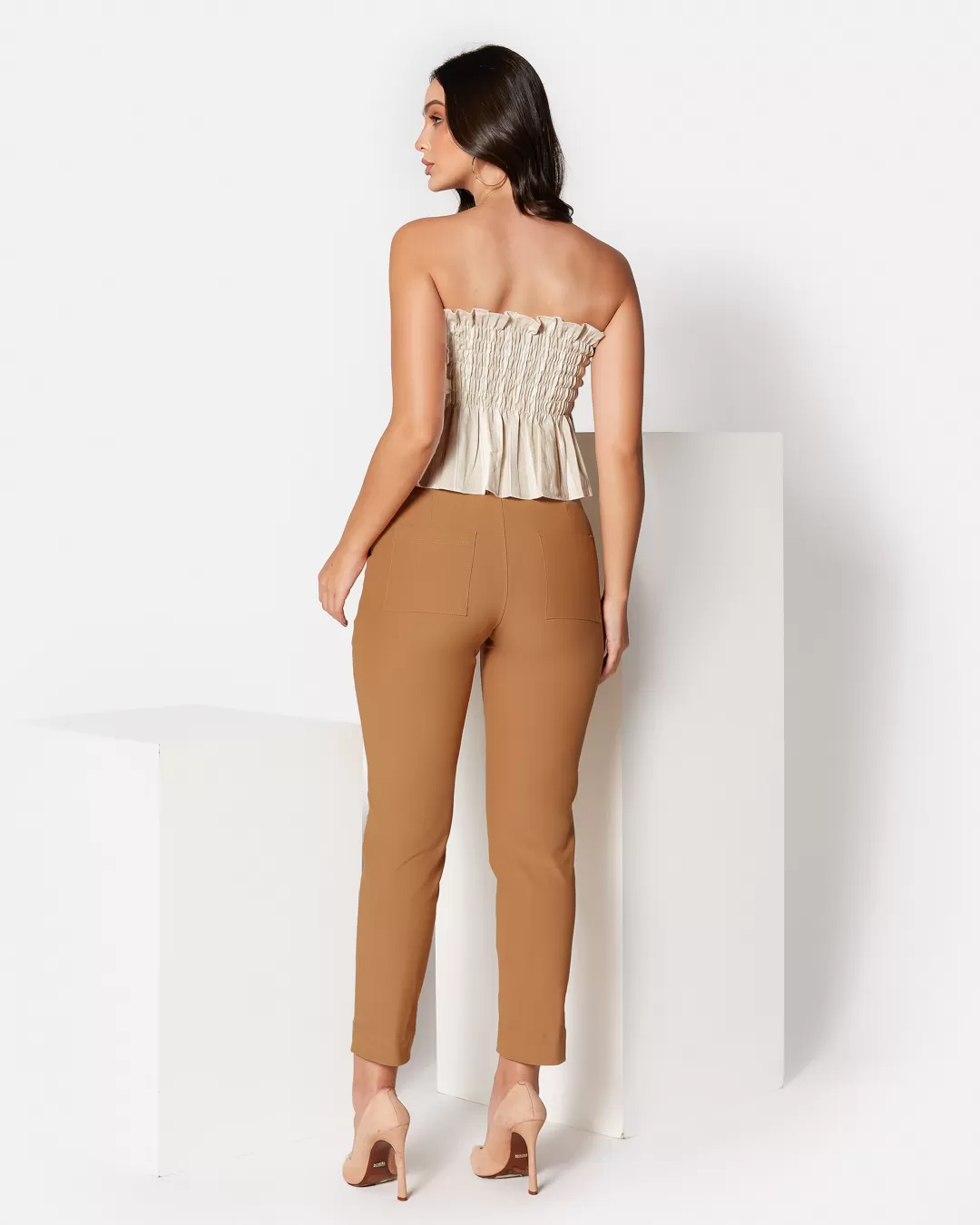 Miss Misses - Cropped Miss Misses Hopefully It Falls Striped Beige - 18492226 Miss Misses - Cropped Miss Misses Hopefully It Falls Striped Beige - 18492226