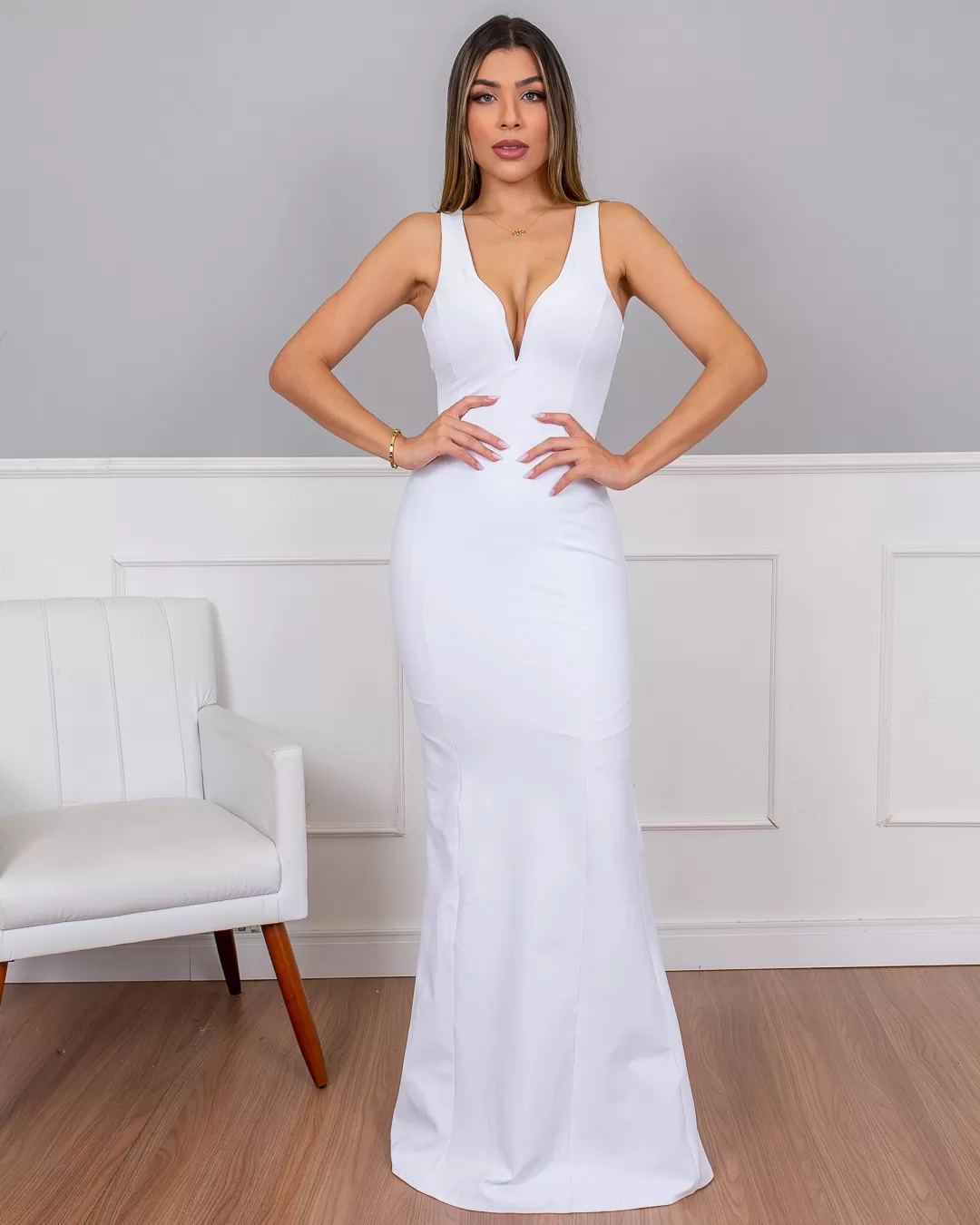 Miss Misses - Misses Misses Dress with Offwhite Neckline - 10004385 Miss Misses - Misses Misses Dress with Offwhite Neckline - 10004385