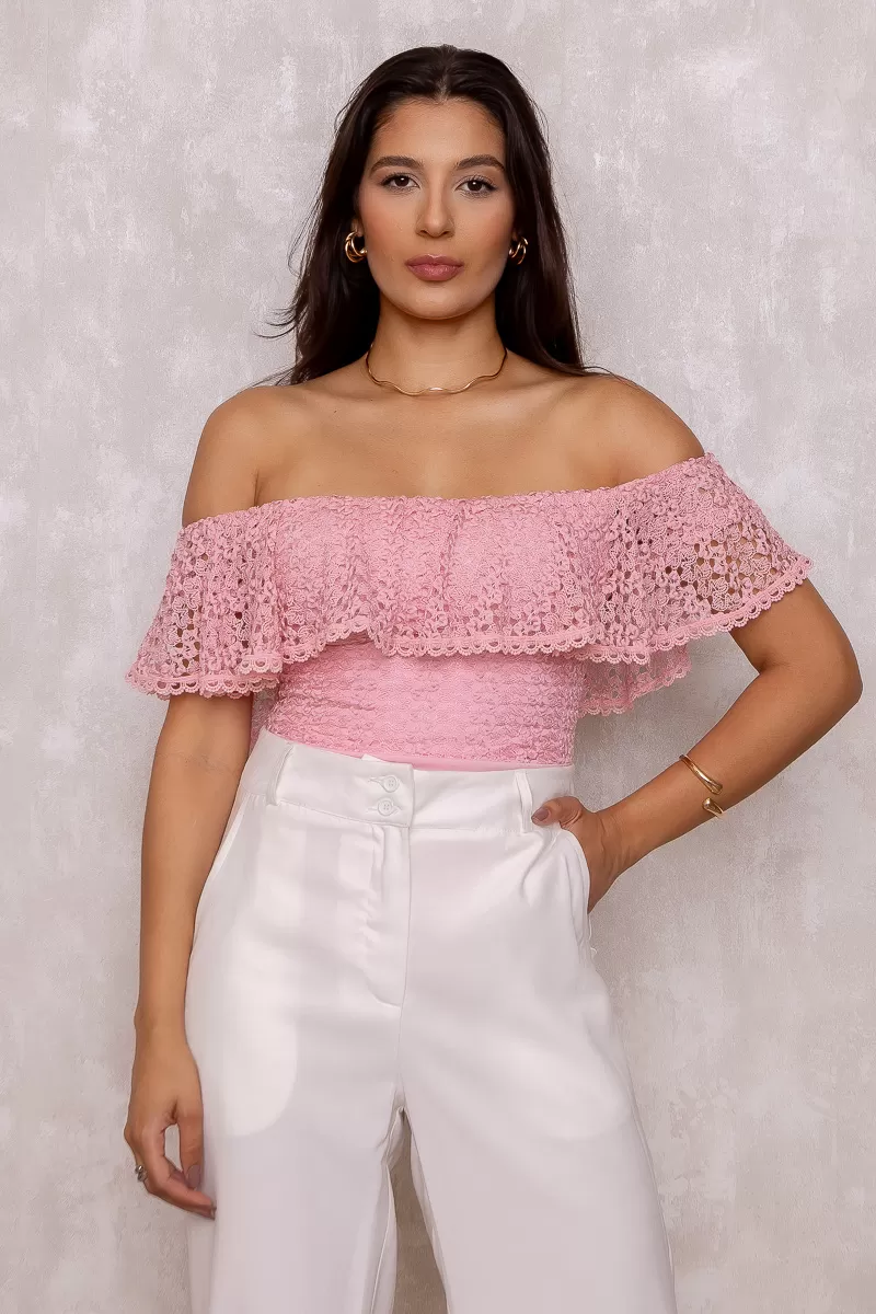 Limone - Body Limone laced with pink frill - 10003835 Limone - Body Limone laced with pink frill - 10003835