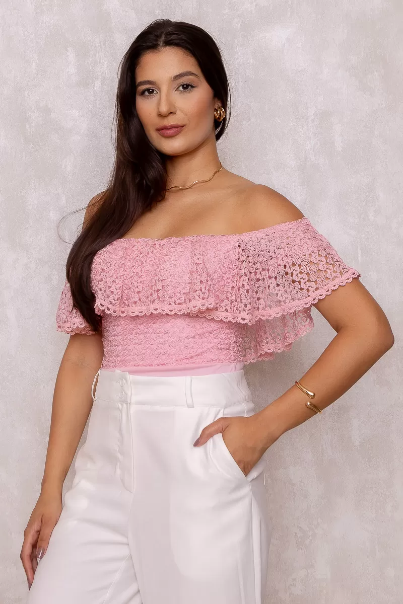 Limone - Body Limone laced with pink frill - 10003835 Limone - Body Limone laced with pink frill - 10003835