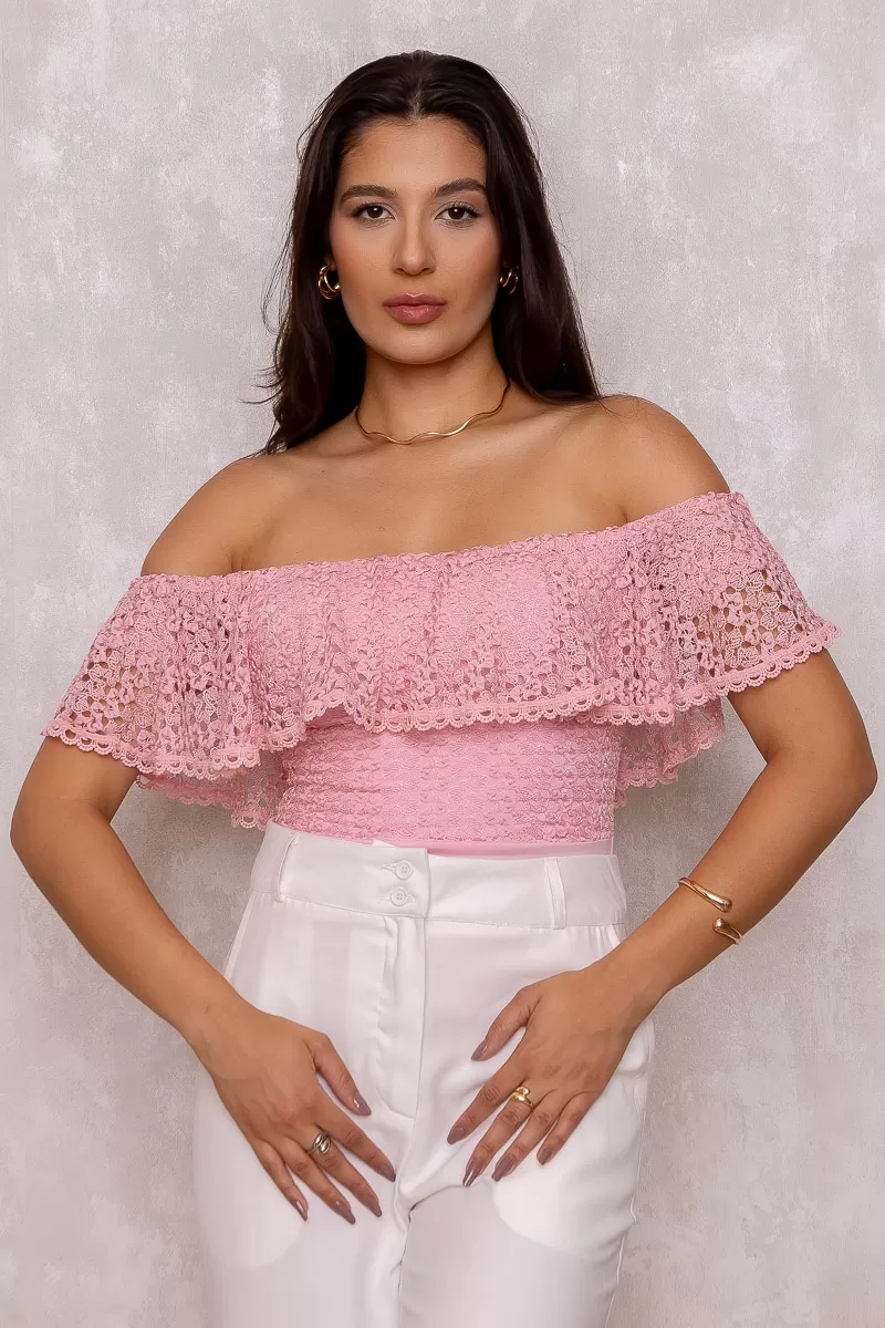 Limone - Body Limone laced with pink frill - 10003835 Limone - Body Limone laced with pink frill - 10003835
